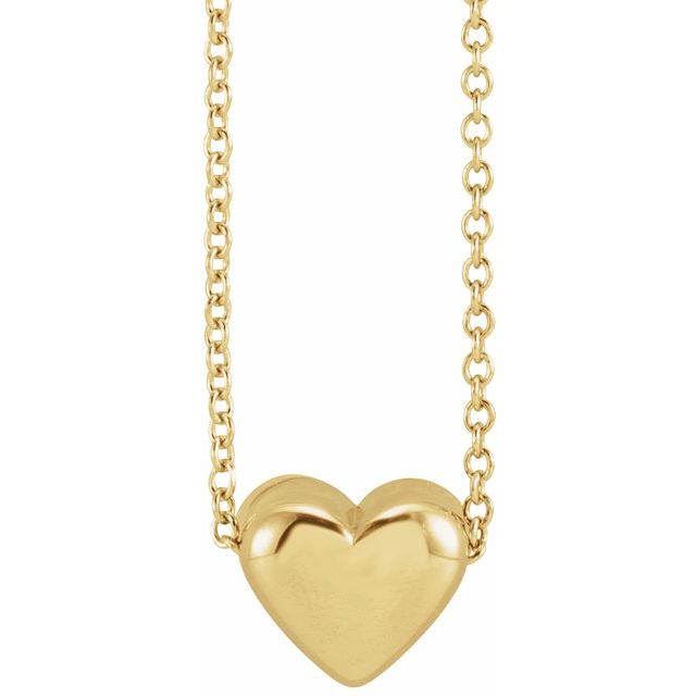 Puffy Heart Necklace or Slide Pendant