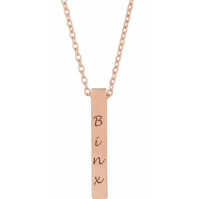 Engravable Bar Necklace or Pendant