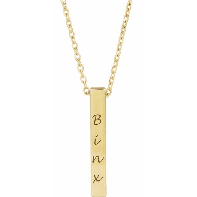 Engravable Bar Necklace or Pendant