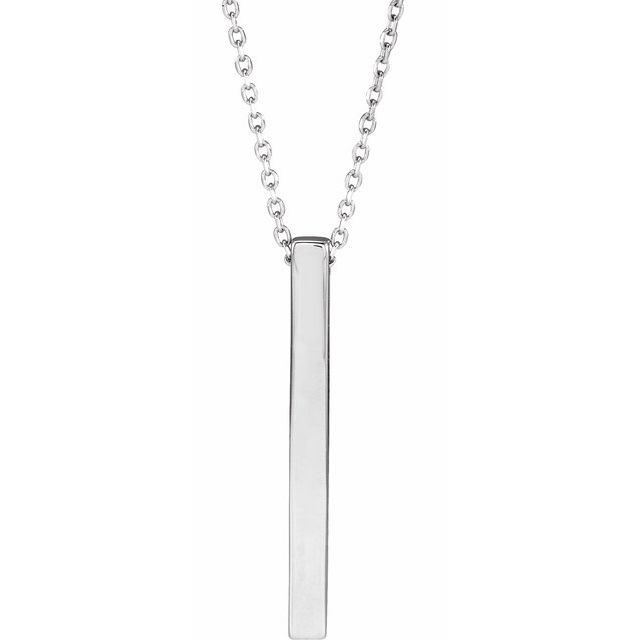 Engravable Bar Necklace or Pendant