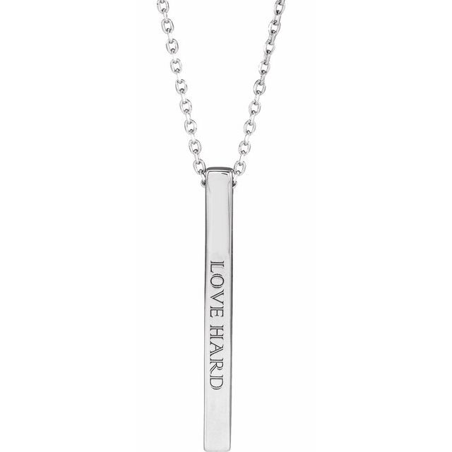 Engravable Bar Necklace or Pendant