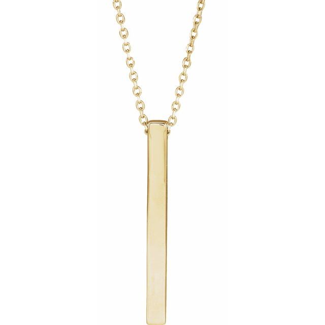 Engravable Bar Necklace or Pendant