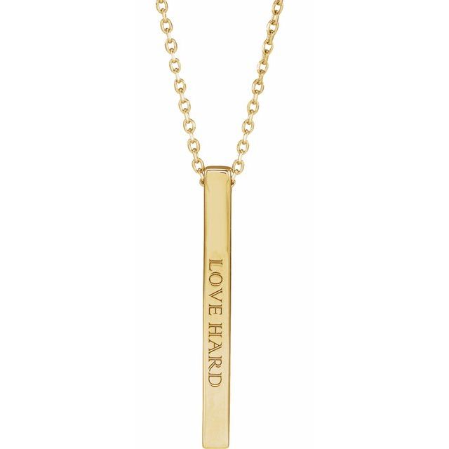 Engravable Bar Necklace or Pendant