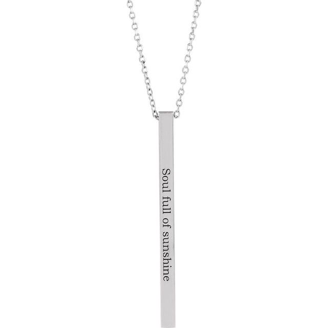 Engravable Bar Necklace or Pendant