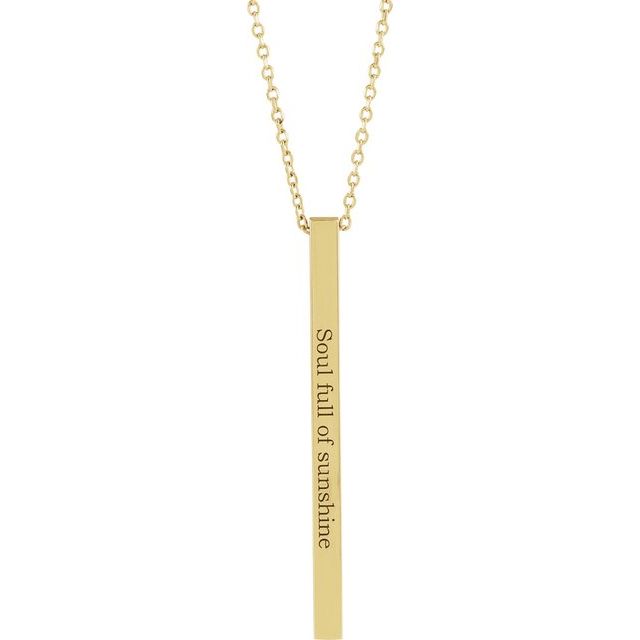 Engravable Bar Necklace or Pendant