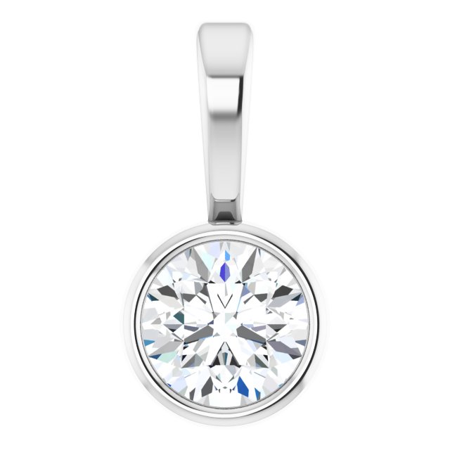 Bezel-Set Solitaire Necklace or Pendant