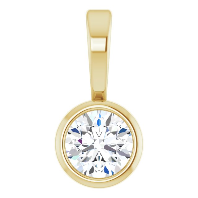 Bezel-Set Solitaire Necklace or Pendant