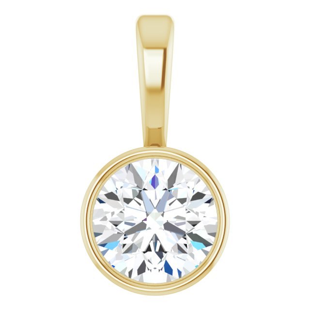 Bezel-Set Solitaire Necklace or Pendant