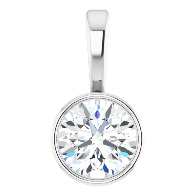 Bezel-Set Solitaire Necklace or Pendant