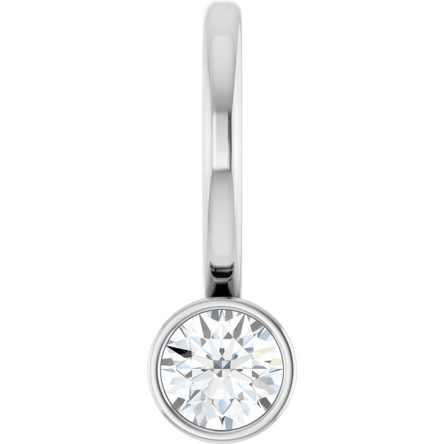 Bezel-Set Solitaire Charm/Pendant