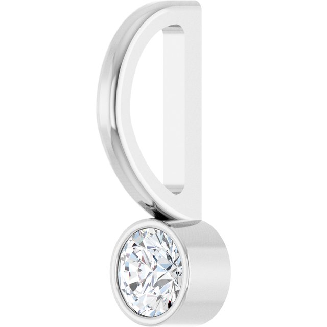 Bezel-Set Solitaire Charm/Pendant