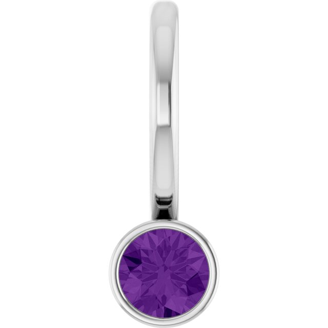 Bezel-Set Solitaire Charm/Pendant