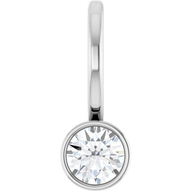 Bezel-Set Solitaire Charm/Pendant