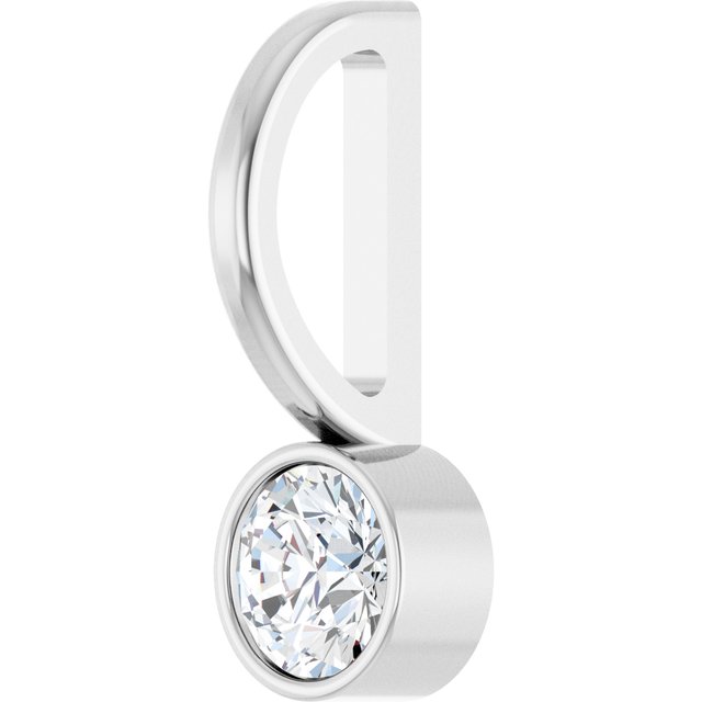 Bezel-Set Solitaire Charm/Pendant