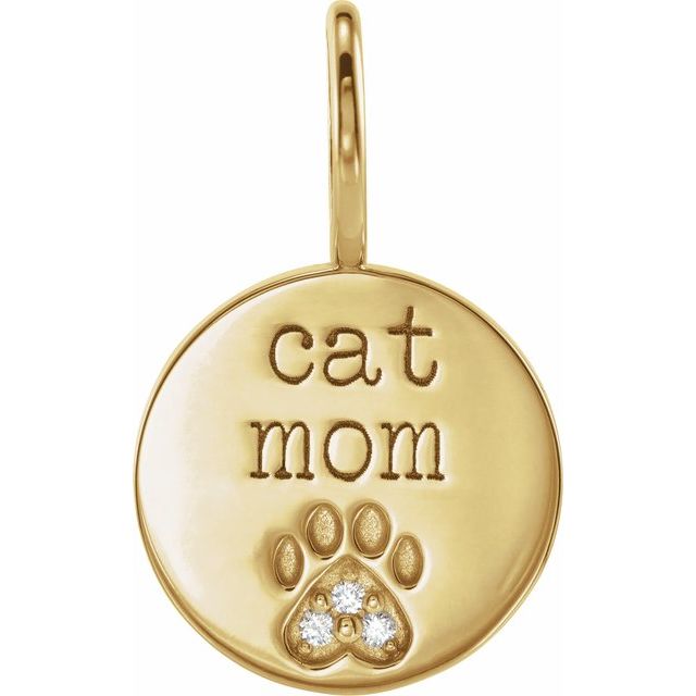 Engraved Paw Print Charm/Pendant