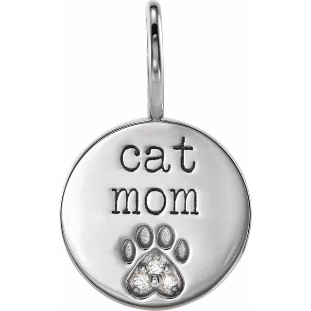 Engraved Paw Print Charm/Pendant