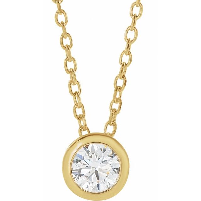 Solitaire Bezel-Set Necklace