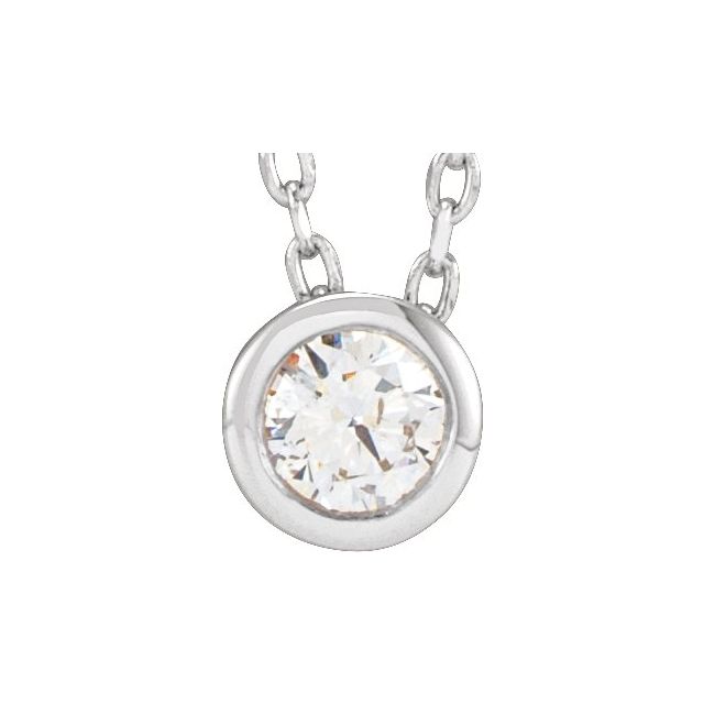 Solitaire Bezel-Set Necklace