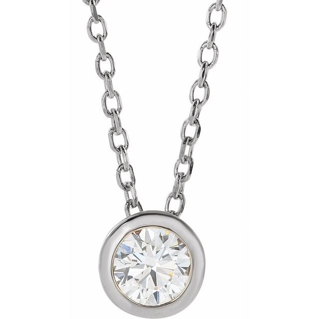 Solitaire Bezel-Set Necklace