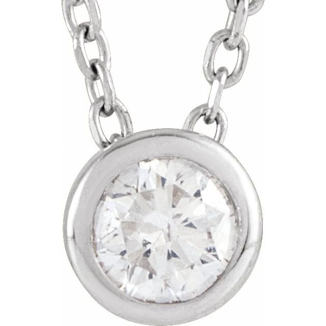 Solitaire Bezel-Set Necklace