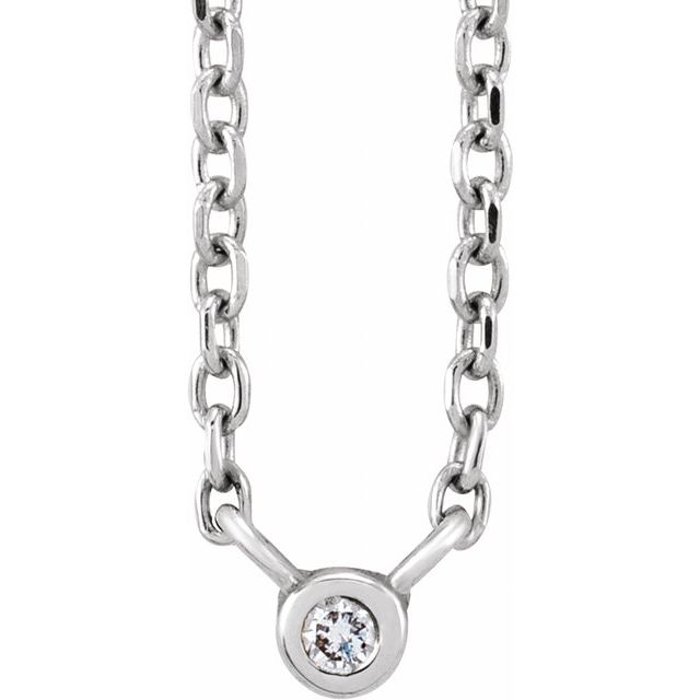 Bezel-Set Solitaire Necklace