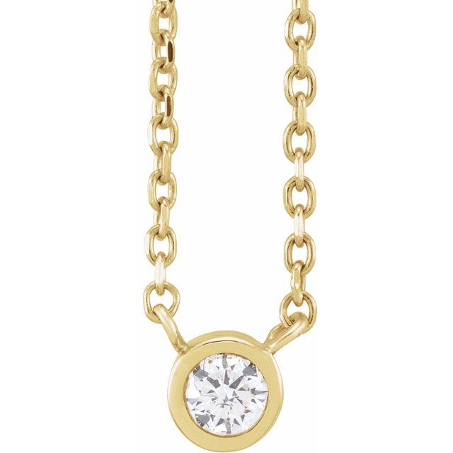 Bezel-Set Solitaire Necklace