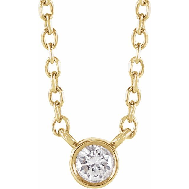 Bezel-Set Solitaire Necklace