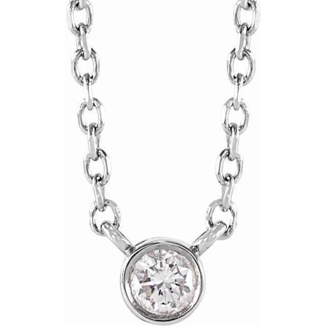 Bezel-Set Solitaire Necklace