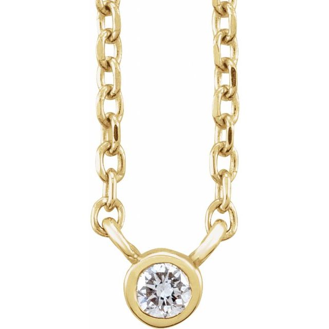 Bezel-Set Solitaire Necklace