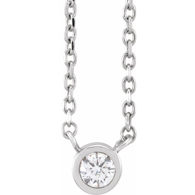 Bezel-Set Solitaire Necklace