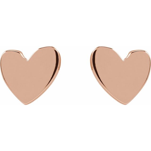 Asymmetrical Heart Earrings