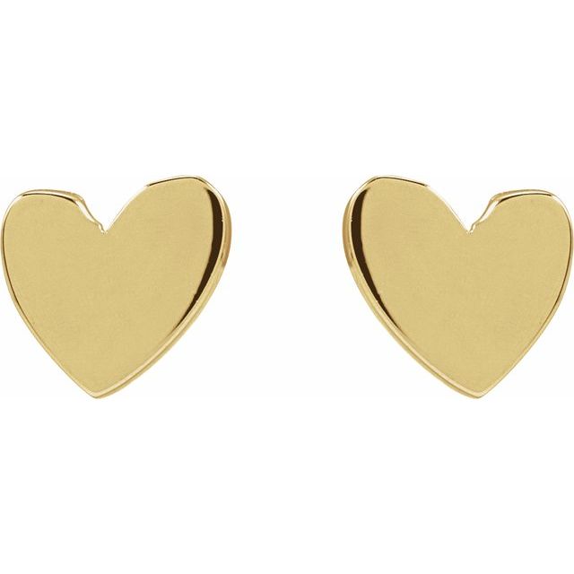 Asymmetrical Heart Earrings