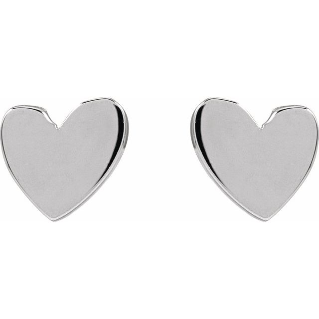 Asymmetrical Heart Earrings