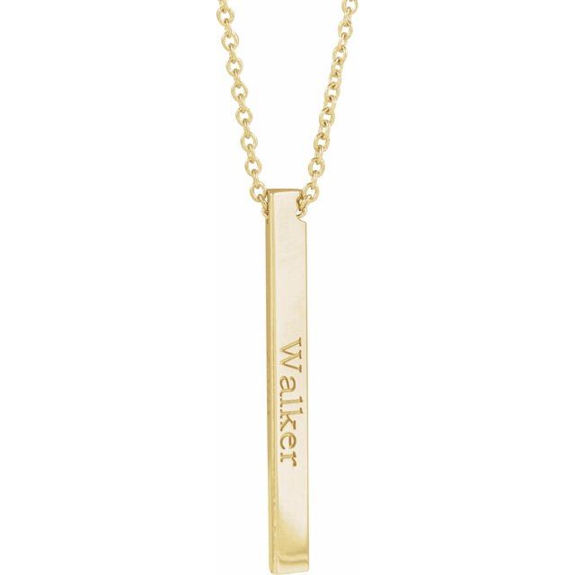 Engravable Bar Necklace or Pendant