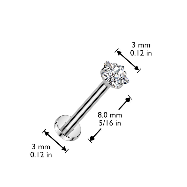 Flatback Star Single Stud 3mm