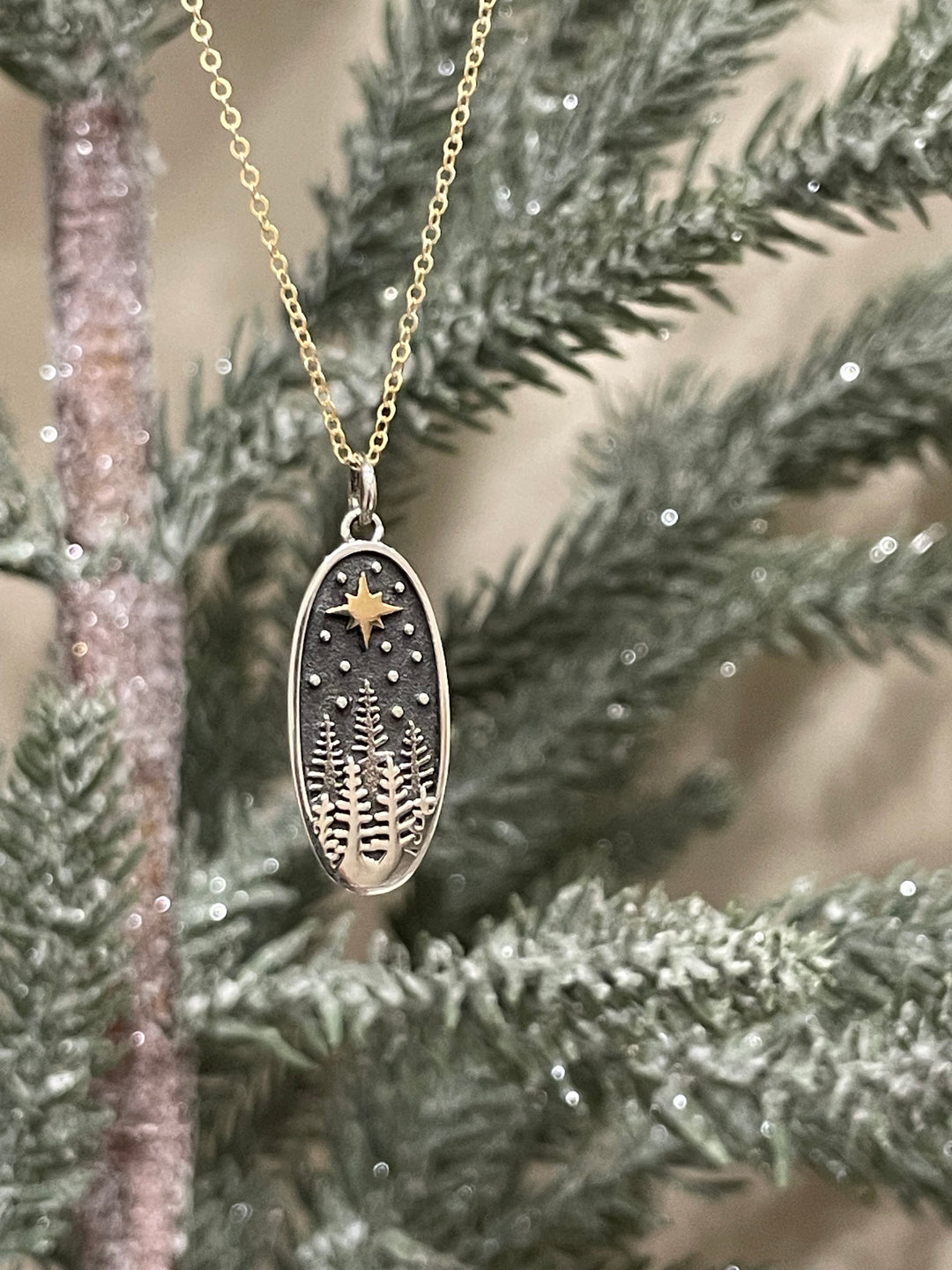 Sterling Silver North Star Necklace