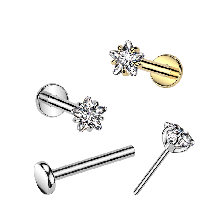 Flatback Star Single Stud 3mm