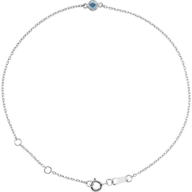 Bezel-Set Link Bracelet