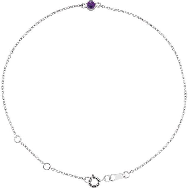 Bezel-Set Link Bracelet