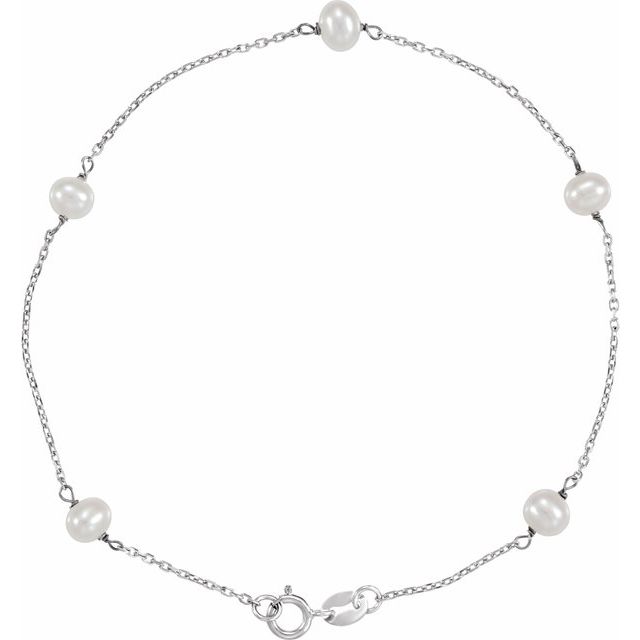 Pearl Station Necklace or Bracelet