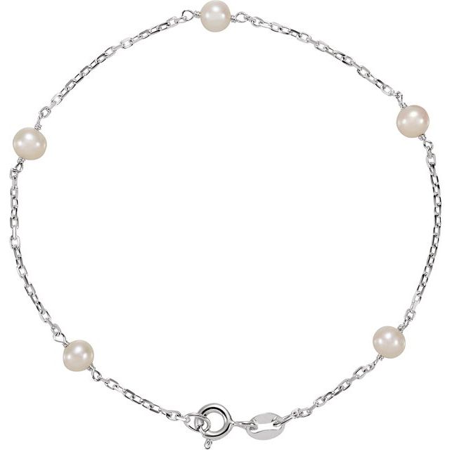 Pearl Station Necklace or Bracelet