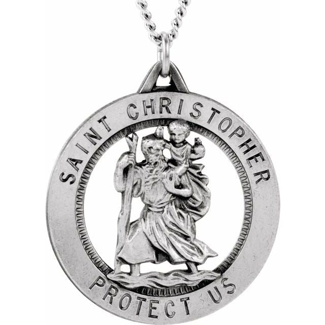 St. Christopher Medal Necklace or Pendant