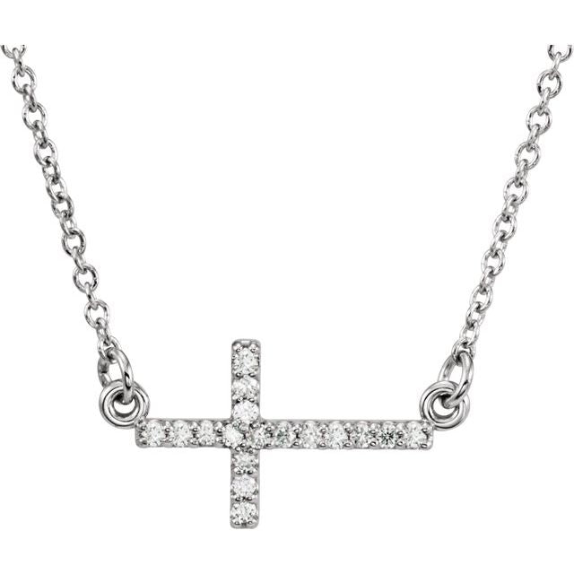 Sideways Cross Necklace or Center