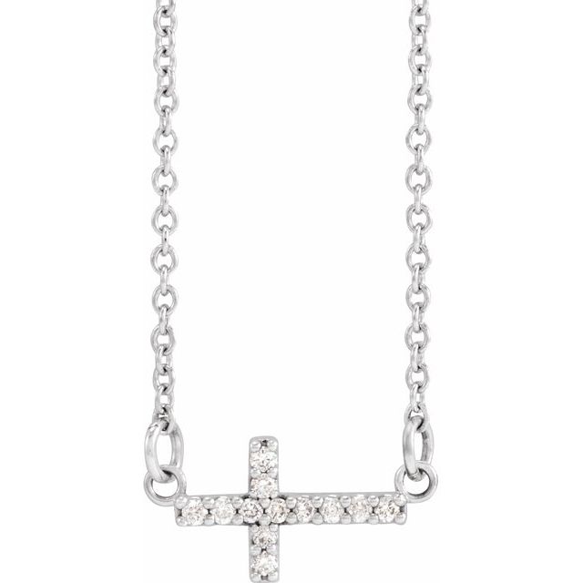 Sideways Cross Necklace or Center