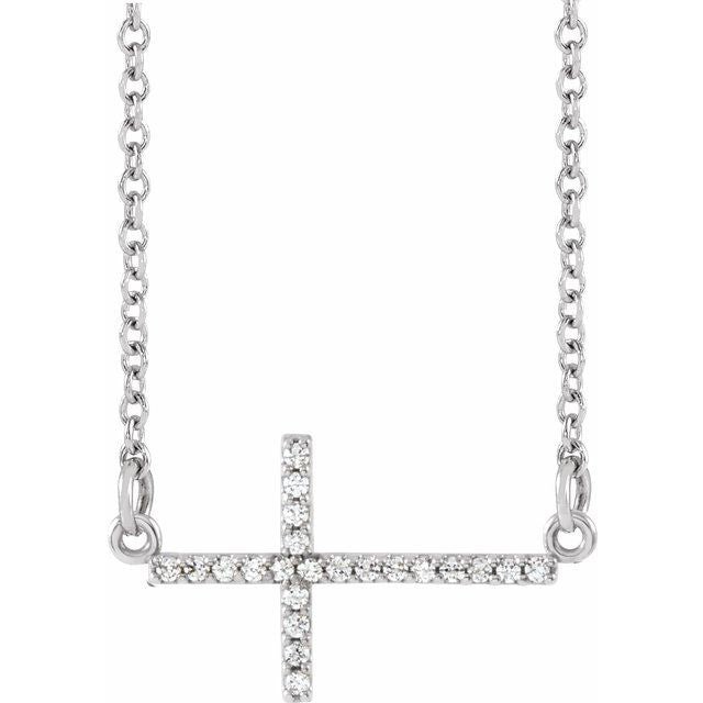 Sideways Cross Necklace or Center