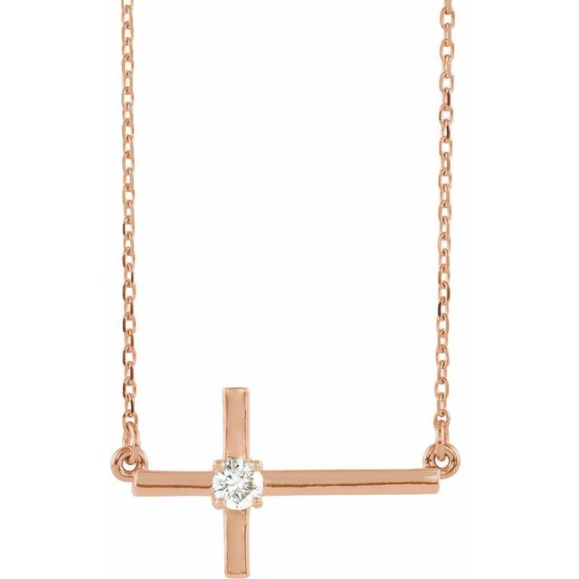 Sideways Cross Necklace