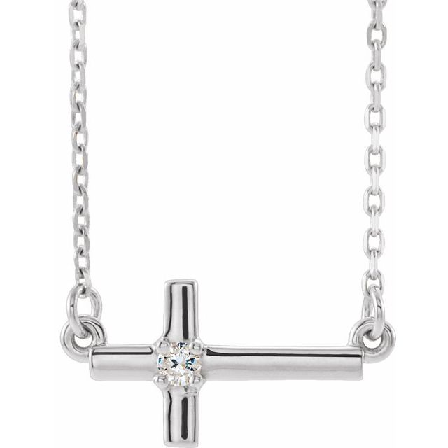 Sideways Cross Necklace