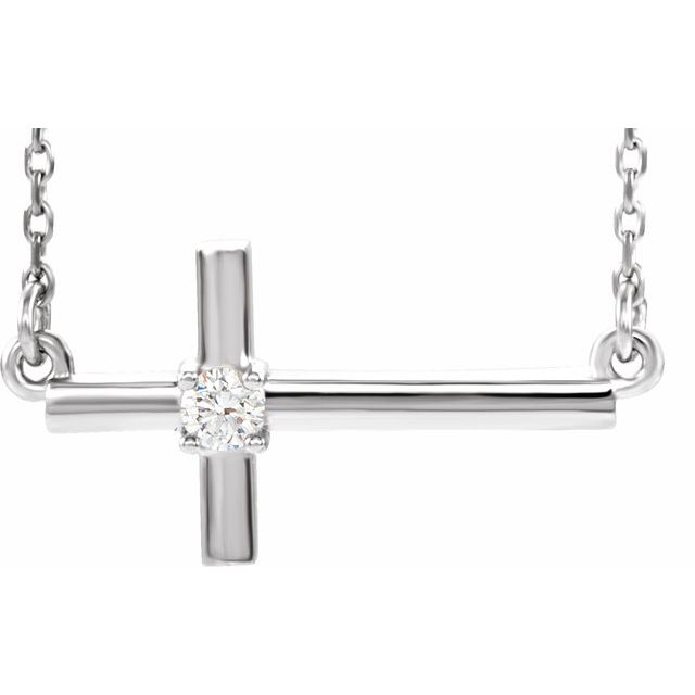 Sideways Cross Necklace