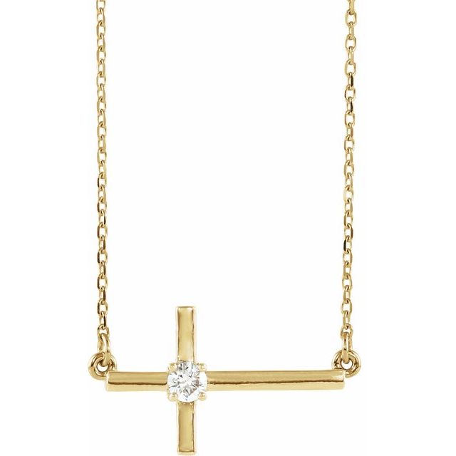 Sideways Cross Necklace