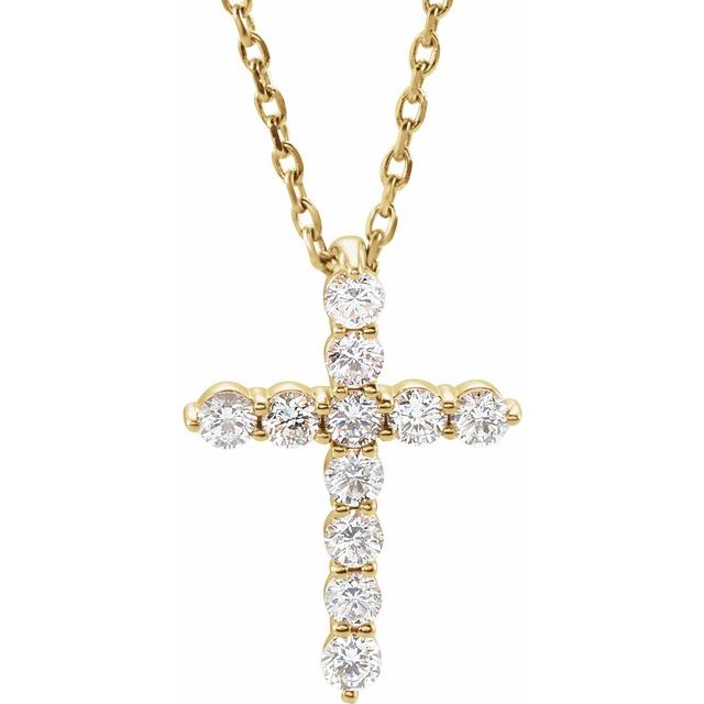 Accented Cross Necklace or Pendant